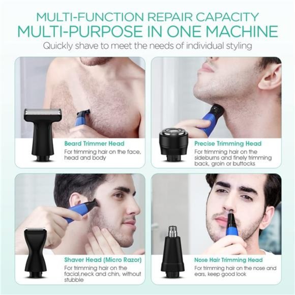 Beard Trimmer for Men Electric Razor, Nose Face Body Hair Trimmer - Picture 3 of 6